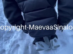 Maevaa Sinaloa - Baisée sur les pistes de ski et j’avale tout son sperme - French slut - libertine