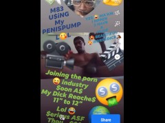 Video Pumping up a huge horse length Dick lol Cum C for your beautiful selves 