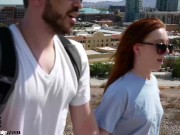 Preview 1 of Hiking date with petite redhead spinner