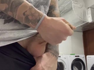 - A laundromat near his home:)