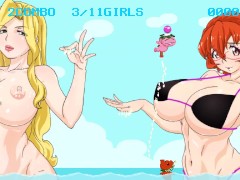 Maraglider Beyond the busty bikini [PornPlay Hentai sex game] Ep.1 Undressing giant woman with cum