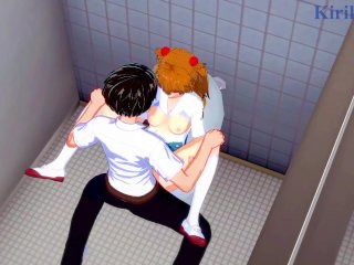 Asuka Langley Soryu and Shinji Ikari Have Deep Sex in the SchoolBathroom. - Evangelion_Hentai