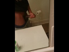 Jacking off in the mirror