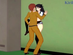 Rin Tohsaka and Shirou Emiya have deep sex in an unpopular school hallway. - Fate/stay night Hentai