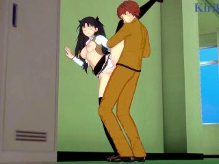 Rin Tohsaka and Shirou Emiya Have Deep Sex inAn Unpopular School Hallway. - Fate/stay Night_Hentai