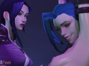 Preview 6 of Jinx tickled by Caitlyn (Arcane)