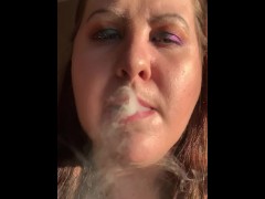 Fan request: Smoking weed with multichrome eyeshadow and sunglasses