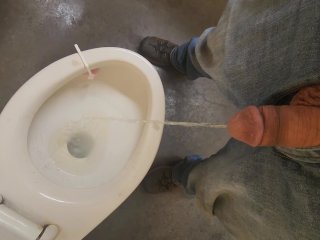 amateur, toilet, small cock, madpisser