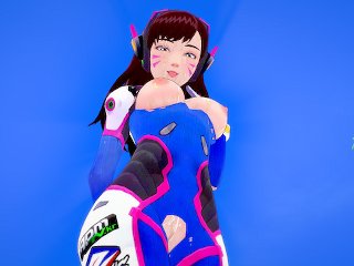 gamer girl, dva cosplay, hentai cumflation, overwatch hentai