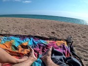 Preview 2 of aphrodite masturbates me on the beach and i cum