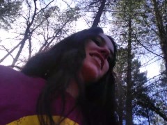 I'm PinkMoonLust in the Woods! So there's Cute Big Nipple Small Tiny Breast Flash Public Hiking Tree