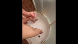 Huge cum in the shower