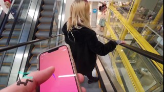 While Shopping My Boyfriend Manages My Vibrator