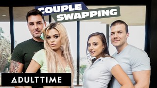 ADULT TIME - Gia Derza & Destiny Cruz Get FUCKED HARD In THE BEST FULL SWAP FOURSOME!