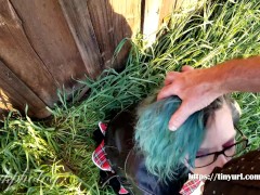Trespasser would rather suck cock than talk to the police.  She doesn't care for the taste of cum.