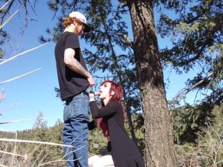 amateur, step sister, nature, red head