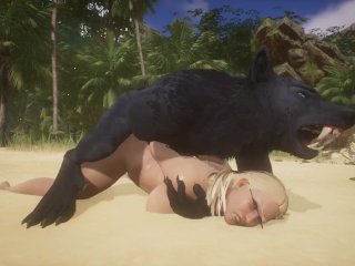 Chubby Girls Wants to Fuck Too Big Cock Werewolf 3D Porn WildLife