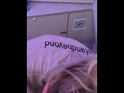 Preview 4 of Mile high club , Big tits blonde gives great blowjob