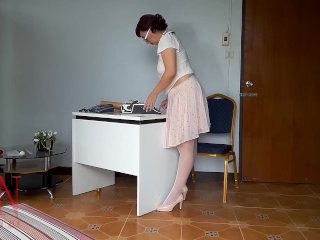  SeXretary. No panties office milf. Nude office. Naked secretary at office. 3 ups