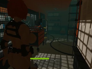 Haydee II [PornPlay Hentai sex game] Ep.1 nude_redhead androidwoman wandering in the maze