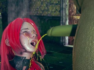 Female knight lose to monster_ork - episode.26