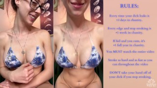 Gentle Femdom Goddess Nikki Kit's RISKY Chastity Challenge Edging JOI Game