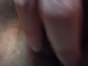 Preview 1 of Do you like how I masturbate my huge erect clit and big labia?