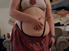 School Girl Belly Inflation