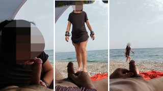 Misscreamy Caught Me Jerking Off On A Public Beach And Helped Me Cum Dick Flash A Girl Caught Me Jerking Off On A Public