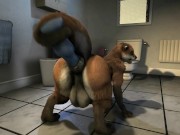 Preview 4 of Otter using dildo by his tail HD by h0rs3