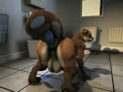 Preview 5 of Otter using dildo by his tail HD by h0rs3