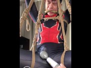 Preview 1 of Master Sim - Spiderman Suspension Bondage Edging JYau
