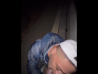 Sucking Dl Bro Meat outside