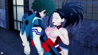 My Hero Academia Hentai Yaoyorozu And Izuku Midoriya Have A Deep Sexual Encounter In A Back Alley