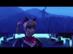 Video Black Cat D.Va got stuck and Fucked Overvatch SFM Blender Animation with Sound