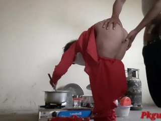 Indian Girl_Cooking in Kitchen and_Fucked by_Stepbrother