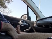 Preview 1 of DICK FLASH.  I jerk my cock in public parking and a passing girl makes me cum