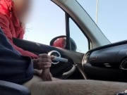 Preview 3 of DICK FLASH.  I jerk my cock in public parking and a passing girl makes me cum
