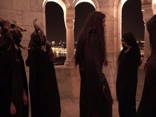 ritual, outdoor, group, horror