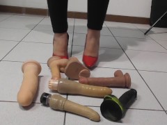 I crush my collection of fake cocks (Part 3)