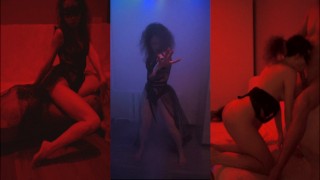 Under A Red Light A Young Wife Performs A Blowjob