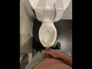 vertical video, solo male, public restroom, college