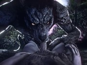 Preview 1 of Werewolf give best blow job to hunter HD by Dragon-V0942