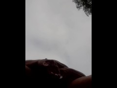 Mummy wants her wine glass inside her pussy 