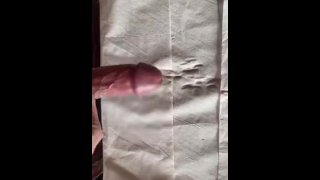 Japanese college student cumshot on toilet paper