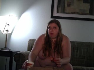 BBW Stuffing Fat Face with_Pizza - Bettie_Brickhouse
