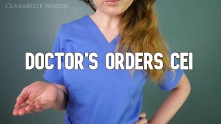 Ordens do Médico Cum Comendo Instruções JOI Enfermeira CEI Femdom POV