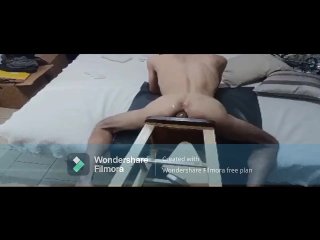 Playing whit my big brown toy