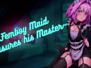 ASMR] Femboy Maid Plays with himself in Front of Master__ Moaning ...