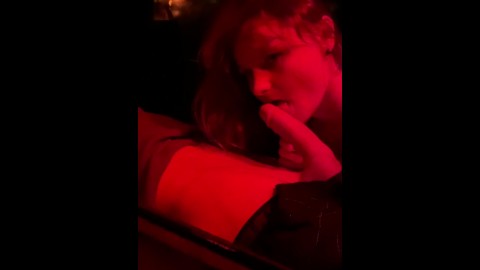 Intense red light blowjob 